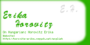 erika horovitz business card